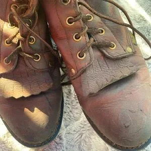 Ad Tec Men's 9 Inch Packer Work Boots - Chestnut Tumbled Leather, Soft Toe, Goodyear Welt, Slip Resistant Hiking Style - View #2